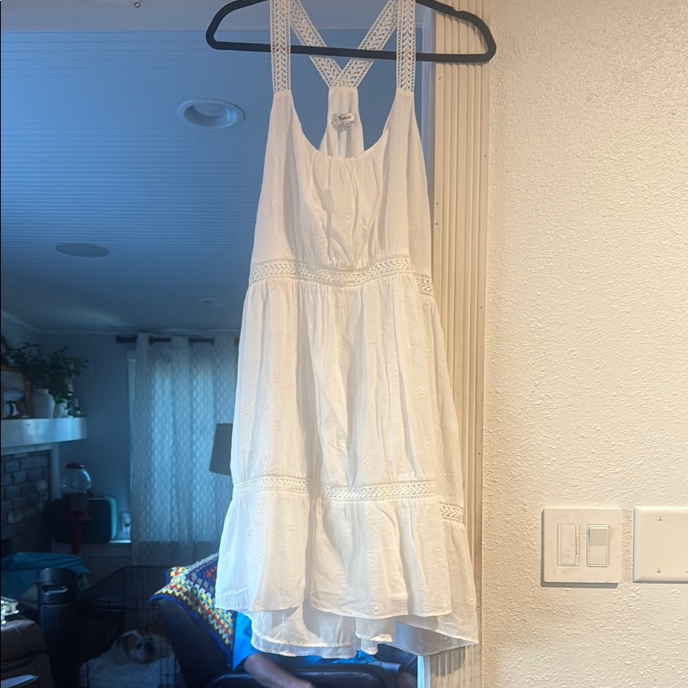 Madewell White Lace Midi Dress